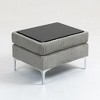 Aortzio 29.33"W Luxury Square Corduroy Storage Ottoman - 4 of 4