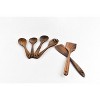 Wooden Kitchen Utensil Set, 6pc Natural Teak Wood Cooking Spoons & Spatula Tools, Non-Stick Hand Wash Kitchen Tool Set with Hanging Storage Holes - 3 of 4