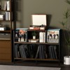 HDZNVF Large Vintage Record Player Table With 4 Adjustable Dividers, Vinyl Record Storage Cabinet For Up To 350 Albums - 4 of 4