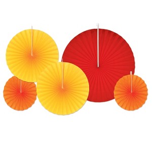 Beistle Accordion Paper Fans, Asstd, (10/Pkg) - 1 of 1