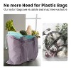 Garnen Foldable Tote Bag, Nylon Reusable Bag Foldable Tote for Grocery, Washable & Reusable Foldable Bag Shopping Bag Tote Bag for Travel, Purple - 2 of 4