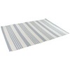 Northlight 4' x 6' Light Blue and White Striped Rectangular Outdoor Area Rug - 3 of 4