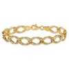 Black Bow Jewelry 7mm Double Link Chain Bracelet in 14k Yellow Gold, 7 Inch - 3 of 4