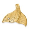 Black Bow Jewelry Diamond Whale Tail Slide in Polished 14k Yellow Gold - 3 of 4