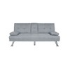 65.7”Futon Sleeper Sofa Bed,3 Angles for Adjusting,Manufactured Wood Frame, Tailored Linen Upholstery,Metal Chrome Legs,Light Gray - 2 of 4