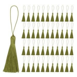 Unique Bargains Handmade Soft Floss DIY Mini with Loop Craft Tassels 45 Pcs - 1 of 4