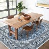 Vintage Medallion Rug Washable Stain-Resistant Non-Slip Low Pile Carpet Easy-Clean Indoor Dining Room Office - 3 of 4