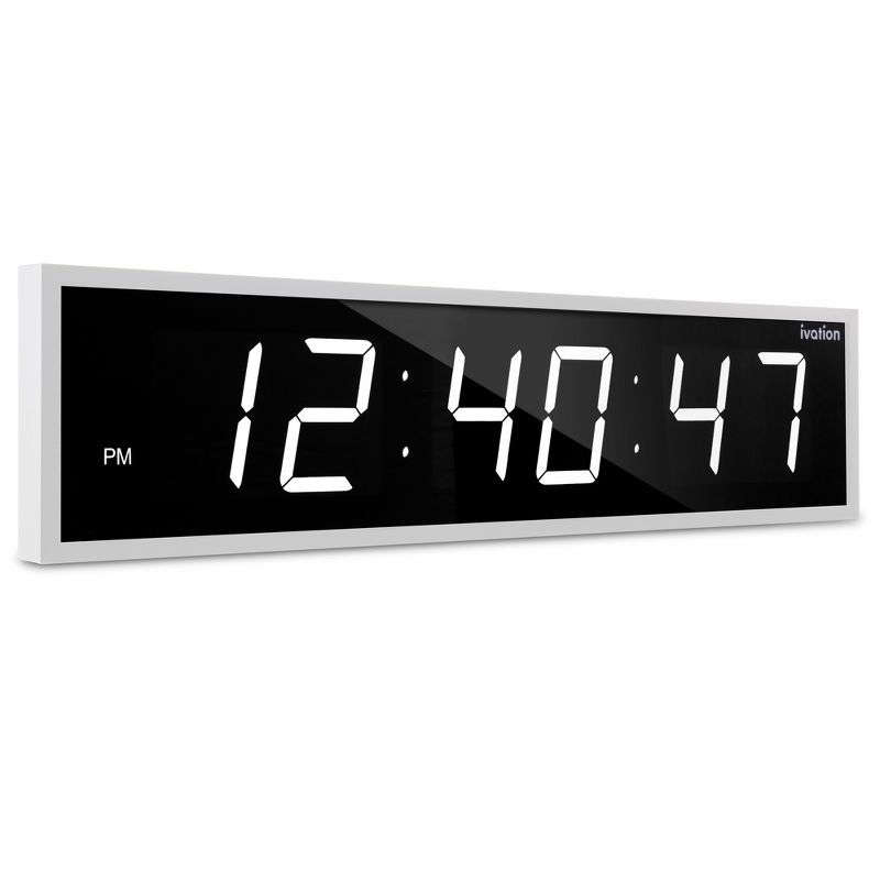 Ivation Large Digital Wall Clock, 24-Inch Big LED Display, 1 of 7