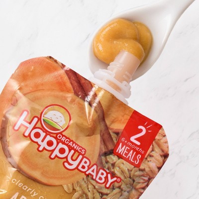 HappyBaby Clearly Crafted Apples Sweet Potatoes &#38; Granola Baby Food Pouch - 4oz