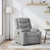 vidaXL Massage Recliner Chair Light Grey - 2 of 4