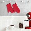 REGALWOVEN Soft Heat Resistant and Waterproof Silicone Oven Mitts, Flexible Gripping for Baking, Kitchen Mitts Set of 2 - 3 of 4