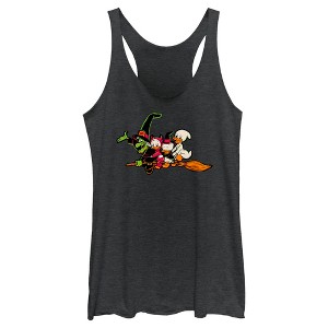 Women's Mickey & Friends Halloween Huey Dewy and Louie Racerback Tank Top - 1 of 4