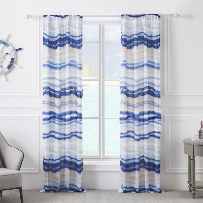Greenland Home Fashions Crystal Cove GL-1801CWP Window Curtain Panel Pair, 42x84Inch