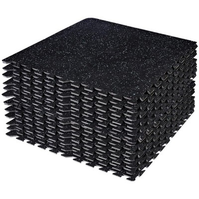 Sorbus Fitness Foam Gym Flooring Mats - Black