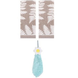 REGALWOVEN 3 Pcs Soft Absorbent Decorative Hand Towels for Bathroom Kitchen - 1 of 4