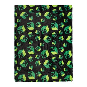 Minecraft Time To Mine Creeper Throw Blanket (45 x 60) - 1 of 4