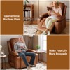 Power Lift Recliner Chair - Heat and Massage, PU Electric Heavy Duty Lift Recliner for Elderly & Mobility Impaired, Adjustable Back and Legs - 2 of 4