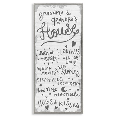 Stupell Industries Grandparents House Fun Family, 13" x 30"