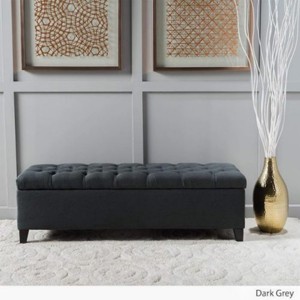 Syemin Ottomans and Benches Upholstered Storage Ottoman Bench, Entryway Bench, End of Bed Bench, Ottoman Foot Rest, Gray, 51"*17.5"*17" - 1 of 4