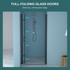 NicBex Shower Door 30"W x 72"H Fold Frameless Shower Door with 1/4" (6mm) Tempered Glass for Small Spaces - 2 of 4