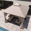 Decksplore 10'x10' Patio Gazebo with Double Roof Mosquito Net Privacy Screens - 4 of 4