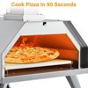 12 inch Wood Pellet 12" Portable Outdoor, Stainless Steel Oven Cooking Pizza Maker for Charcoal Grill On Backyard Camping Party, Silver - 2 of 4