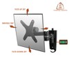 MegaMounts Full Motion, Tilt and Swivel Single Stud Wall Mount for 13 - 30 Inch Displays - 3 of 3