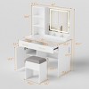 Vanity Desk Modern with LED Mirror and Charging Station for Bedroom 32in-3irtyhousy - 4 of 4