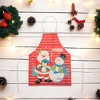 Unique Bargains Christmas Aprons Santa ClausSnowman Linen 21.65"x26.77" 1 Pc - 2 of 4