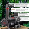 Outdoor 12" Automatic Rotatable Pizza Ovens Portable Stainless Steel Wood Fired Pizza Maker with Built-in Thermometer Pizza Cutter Carry Bag - 4 of 4