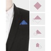 Elerevyo Men Foldable Satin Shiny Solid Color Pocket Squares - 3 of 4