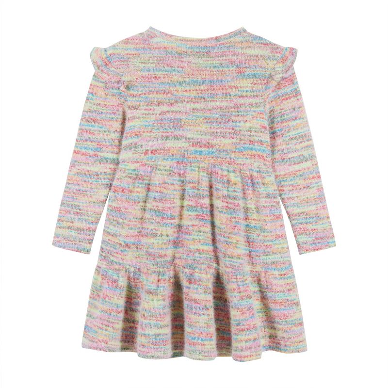 Andy & Evan  Toddler Girls Multicolor Knit Dress, 3 of 6