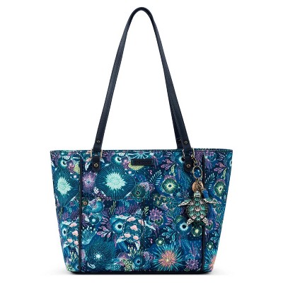 Sakroots Women's Bag in Eco-twill, Large & Roomy With Zip Closure, Sustainable Durable Design, Lining Made fro tote, Royal Blue Seascape, One Size US