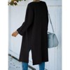 Coolmee Long Cardigan Sweaters for Women Ribbed Knit Open Front Long Sleeve Side Slit Fall Casual Coat - 4 of 4
