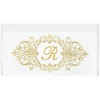 Linum Home Textiles 100% Turkish Cotton MONICA Gold Thread 2PC Embellished Bath Towel Set - 3 of 3