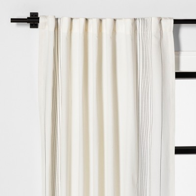 Engineered Plaid Curtain Panel Sour Cream/Gray - Hearth & Hand™ with Magnolia