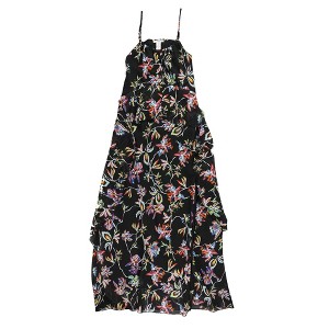 bar III Womens Tiered Ruffle Floral Maxi Dress - 1 of 2