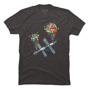 Men's Design By Humans The Magic of satellites By Raxarts T-Shirt - 1 of 4