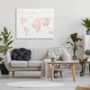 Wall Art by Lil' Rue Let's See It All Pink/Purple Map Kids' Unframed Canvas - Stupell Industries: Bright Digital Art, Vertical MDF - 3 of 4