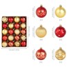 20ct Christmas Ball Ornaments, 2.36"/6cm Shatterproof Plastic Christmas Baubles, Hanging Decorations for Xmas Tree, Holiday, Wedding, Party - 2 of 4