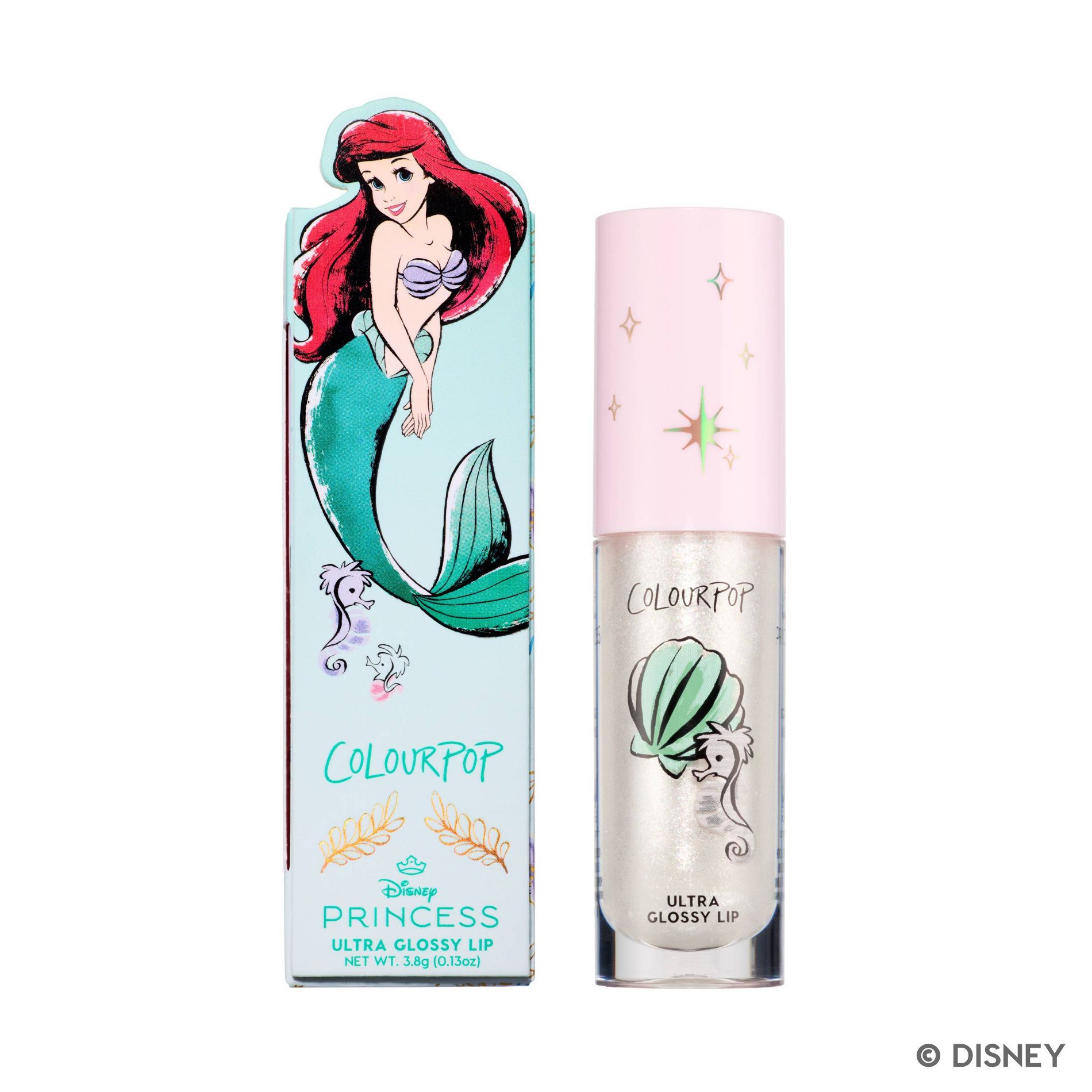 ColourPop Disney Princess Ultra Glossy Lip - Ariel - 0.13oz: Shimmer Finish, Brightening, Stick Form