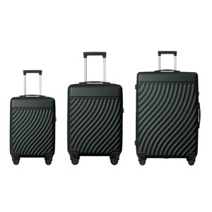 FURNIinspire Bag And Luggage Sets 3 Piece Rolling Luggage Travel Suitcase Set, Lightweight Durable Suitcases with Wheels, Black , 21.06"*11.81"*30.31" - 1 of 4