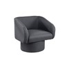 Fabric Upholstery Classic Swivel Accent Chair with Padded Seat and Upholstered Design - 2 of 4