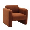 Syemin Accent Chairs 360 Curved Barrel Chairs, Upholstered Single Sofa Chairs, Home Corner Barrel Chair for Living Room, Orange, 30.7"*33.5"*30.9" - 2 of 4