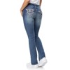 WallFlower Women's Luscious Curvy Bootcut Mid-Rise Bling Insta Stretch Juniors Jeans (Standard and Plus) - 2 of 4