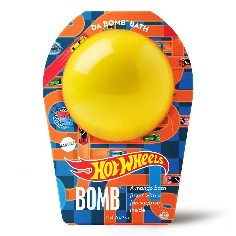 Da Bomb Bath Fizzers Hot Wheels Yellow Bath Bomb - 7oz, 1 of 5