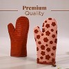 Folkulture Oven Glove 100% cotton with Silicon Grip - Auburn Brown - 3 of 4