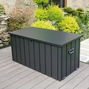 Christopher Knight Home Yale Outdoor 200Gallon Galvanized Steel Storage Deck Box with Handles and Lockable - 1 of 4