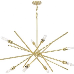 Progress Lighting Astra 8-Light Chandelier, Satin Brass, Steel, Modern, No Shade - 1 of 4