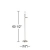 360 Lighting Modern Floor Lamp Base Swing Arm 60.5" Tall Brushed Nickel for Living Room Reading Bedroom Office - 3 of 3